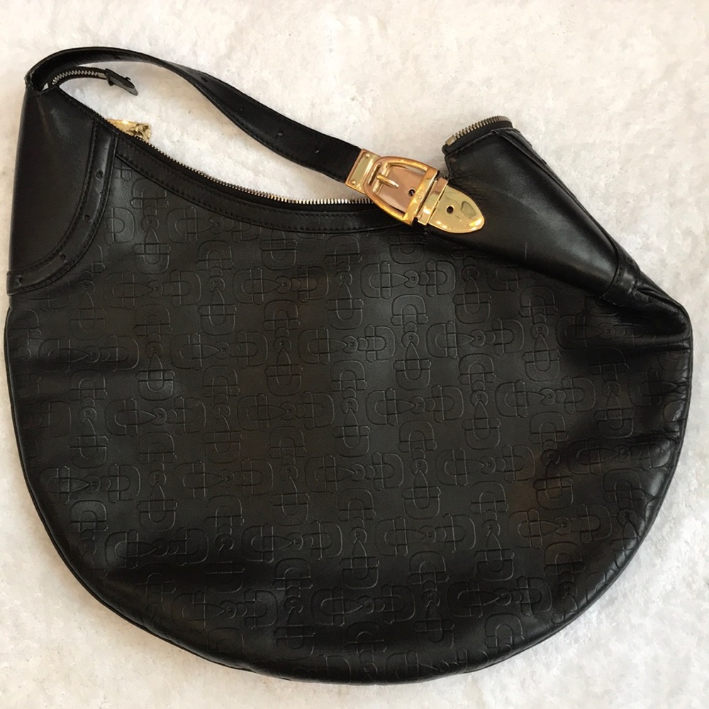 Gucci shoulder bag black with gold hardware